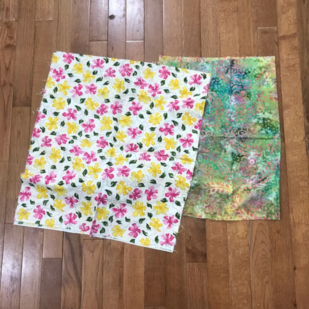 Batik Fabric Pieces for sewing or Destash 1/2 yd
